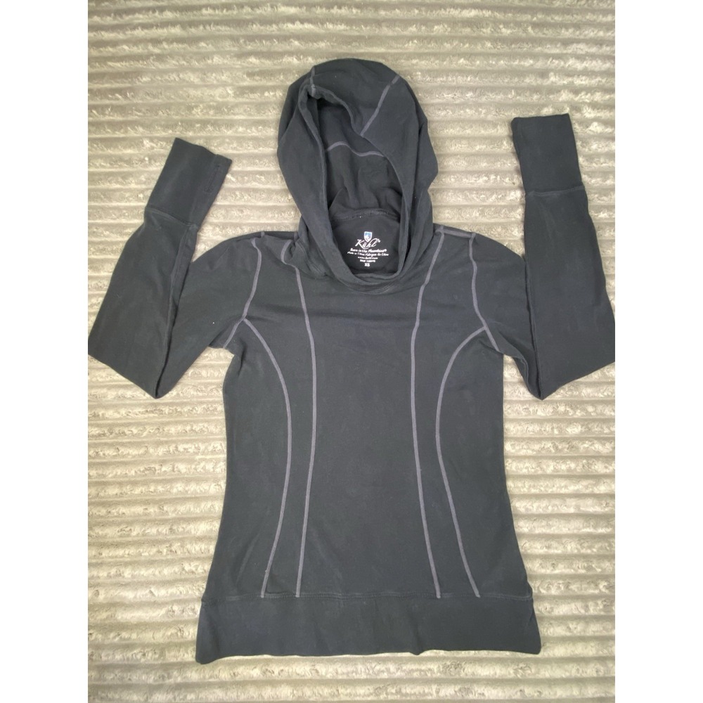 Women's Kuhl Activewear Hooded Pullover Sweater Jacket Black Size Xs